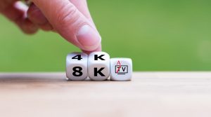 Dice symbolize the resolution of modern TV