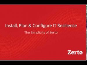 Zerto, analytics resource planning