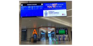 airport digital signage, RGB Spectrum Mediawall V