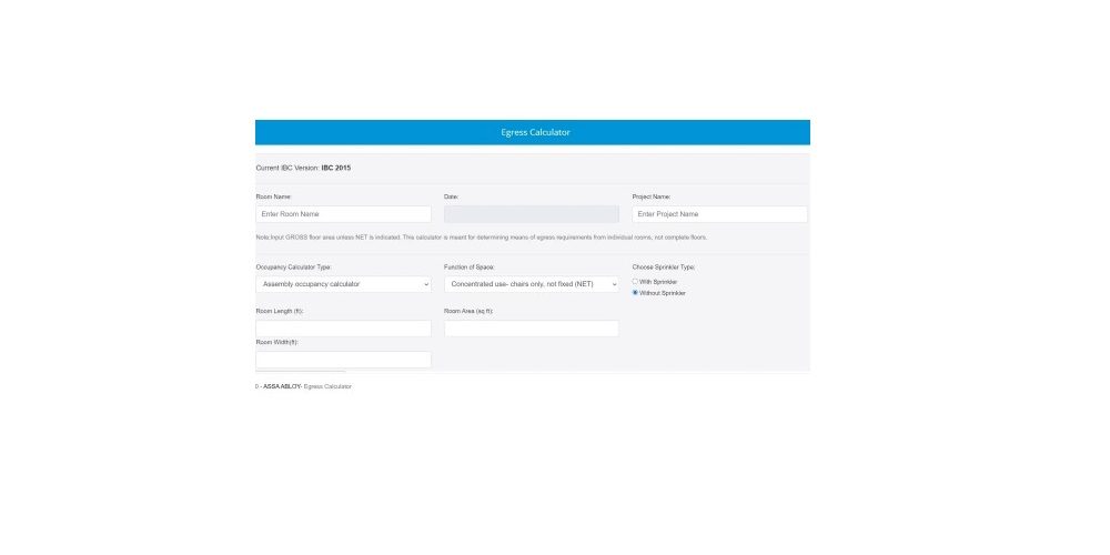 interactive egress calculator