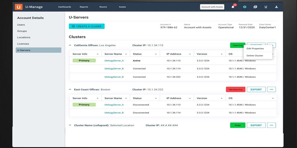 Utelogy High Availability Solution, workspace management