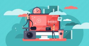 online video production vector image