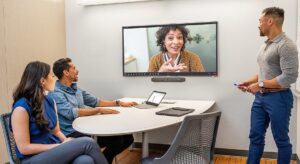 Poly R30, Poly+ Enterprise, all in one conferencing bars, all in one video bars