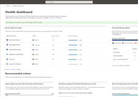 Microsoft 365 Health dashboard