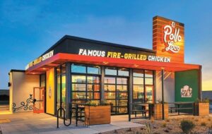 Exterior of El Pollo Loco restaurant., Navori QL digital signage