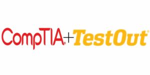 CompTIA + TestOut Logo