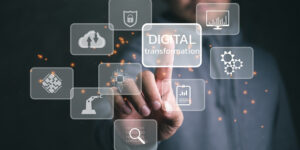 Digital transformation technology strategy, digitization and digitalization of business processes and data